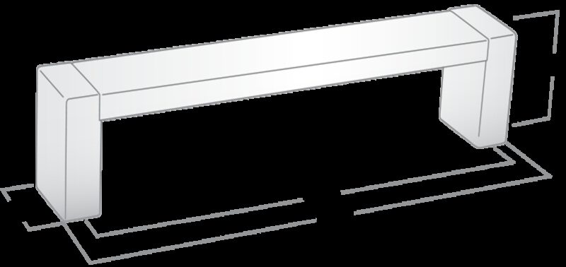 Castella Linear Mezzanine Insert Square Polished Chrome 544mm D Pull Handle