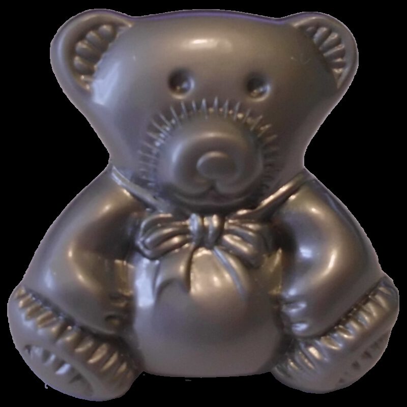 3759 Teddy Bear 28mm Silver Sand Knob