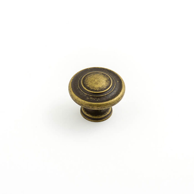 Castella Heritage Shaker Antique Brass 34mm Fluted Knob 56 034 003 1