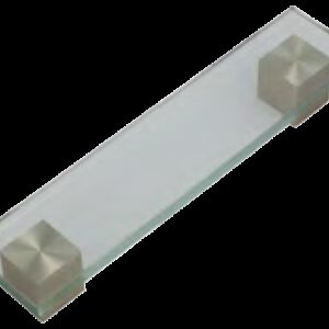 Dorset Verve Collection Glass Dull Brushed Nickel 160mm Square End Handle