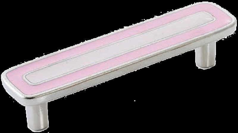 Dorset Vivo Collection Nickel Plate Pink and Light Pink 96mm Handle
