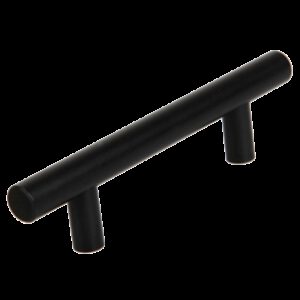 T-Bar Rail Matte Black 96mm Aluminium Handle