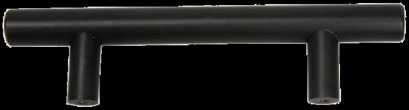 1393 T Bar Rail Matte Black 128mm Aluminium Handle