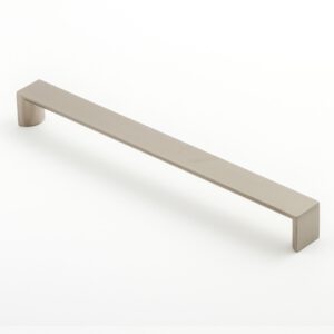 Castella Linear Planar Brushed Nickel Rounded Thick Flat D Pull 224mm Handle