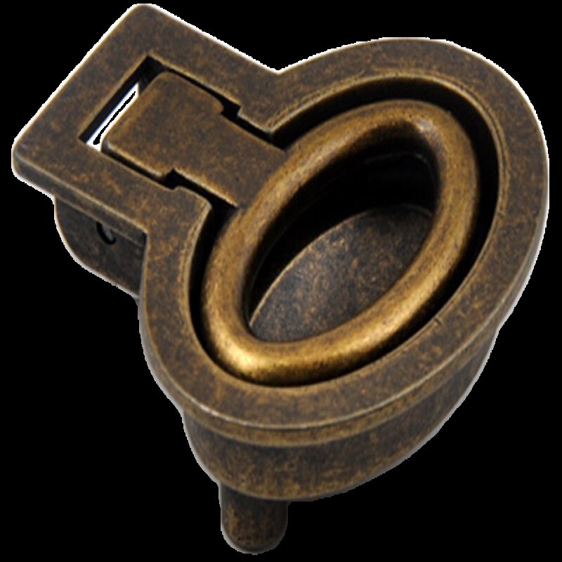 Small Town Collection Bronze 49mm Inset Swivel Ring Drop Pull