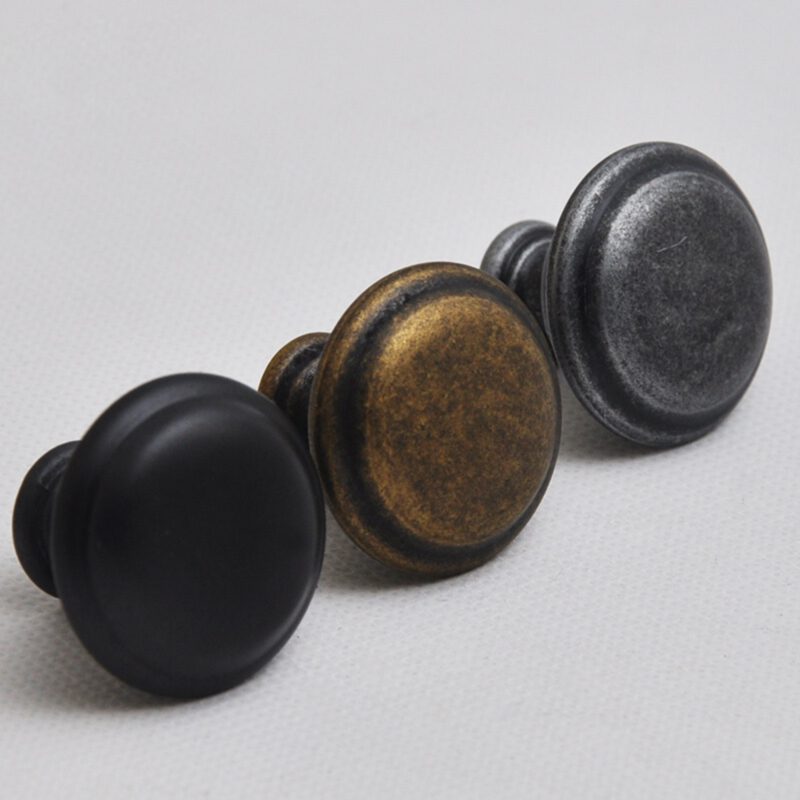 3802 Small Town Collection Bronze 30mm Fluted Round Mushroom Knob With Rippled Base