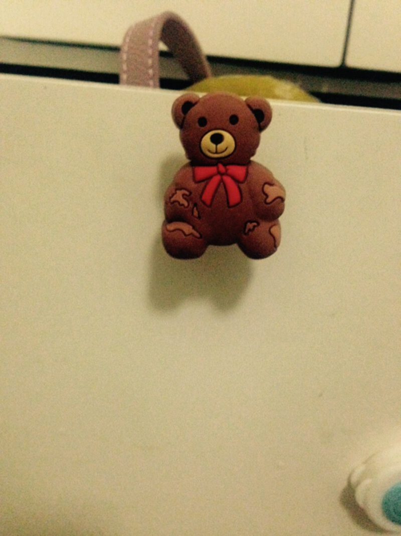 4340 Adorable Light Brown Teddy Bear 52mm Soft Rubber Knob