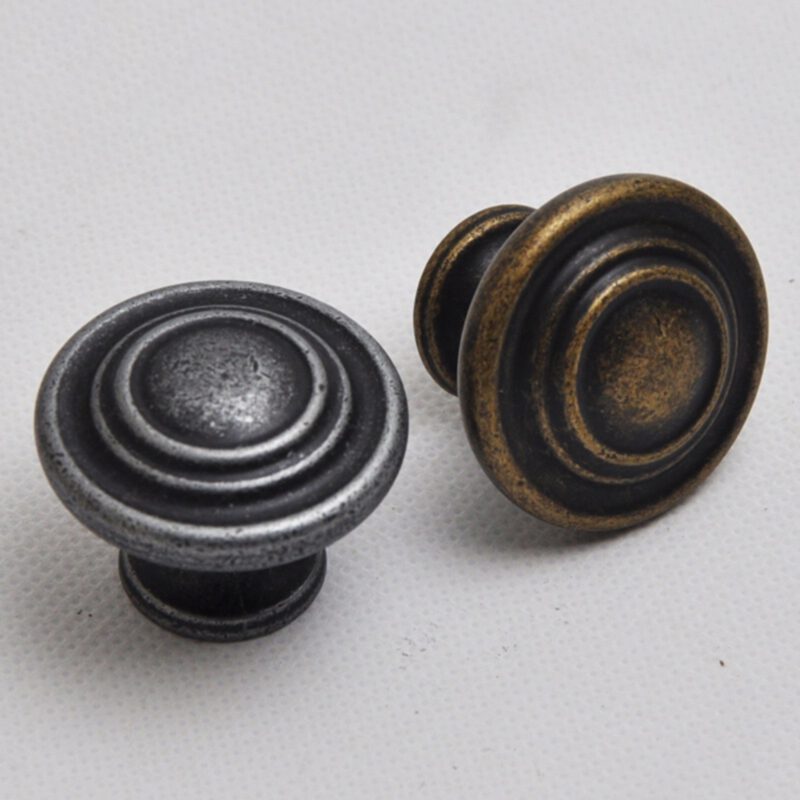 5180 Small Town Collection Pewter 33mm Contentric Fluted Round Knob