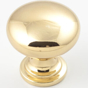 Castella Heritage Shaker Polished Gold 30mm Round Mushroom Knob 50 030 008 Scaled