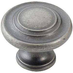 Furnware Dorset Florencia Shaker European Pewter 33mm Concentric Fluted Knob Dst Ctck Epw