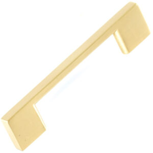 Furnware Livorno Collection Brushed Matt Brass 96mm Square D Pull Handle M3163 96 Bmb